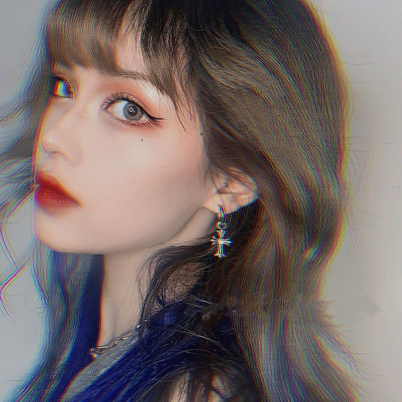 Khuyên Tai Kẹp Hình Thánh Giá Phong Cách Rock Cá Tính