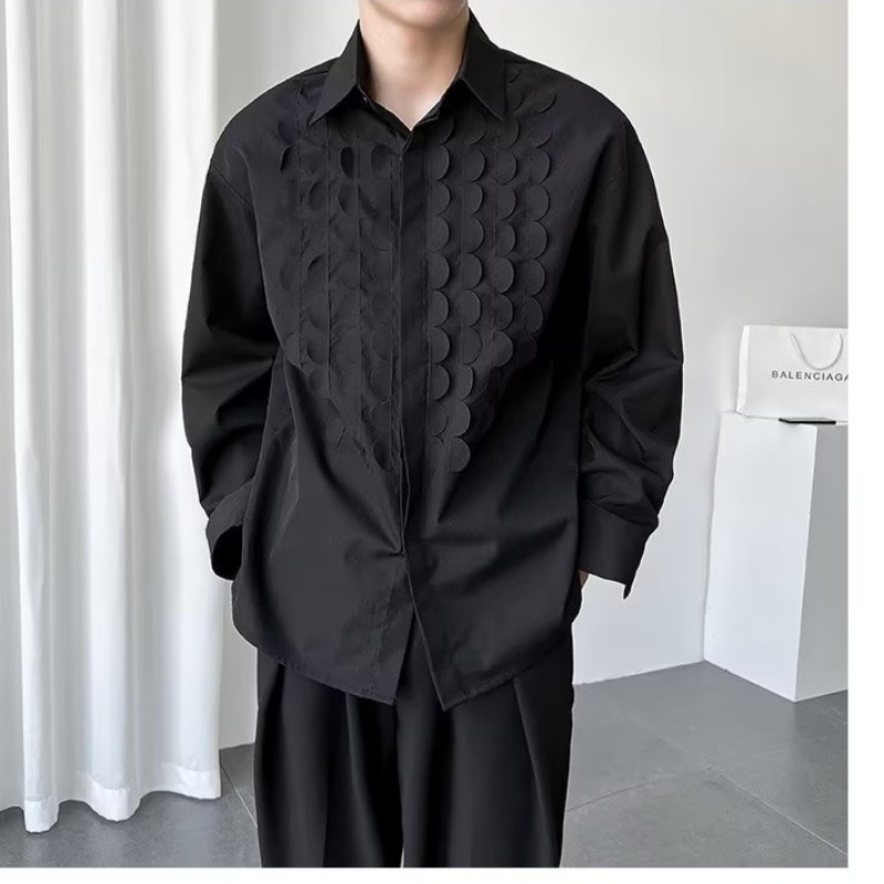 Áo sơ mi tay dài dáng rộng thiết kế đơn giản trẻ trung hợp thời trang cho nam hàn quốc áo kiểu nam simple top áo sơ mi trắng fashion áo sơ mi nam dài tay