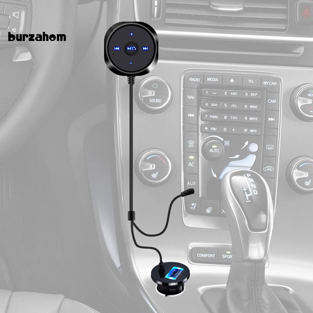 Thiết Bị Nhận Tín Hiệu Âm Thanh Bluetooth Không Dây Jack 3.5mm + Đầu Sạc Cho Ô Tô