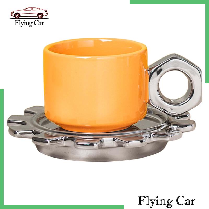 Cốc Sứ Uống Nước Kèm Đĩa Lót Dung Tích 250Ml Tiện Dụng Cho Gia Đình