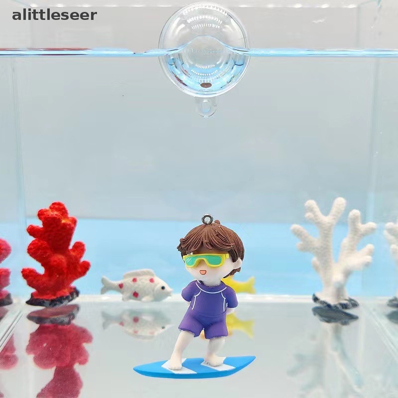 Cá Voi Cưỡi Cá Voi Bằng Nhựa Dễ Thương Dùng Trang Trí Bể Cá