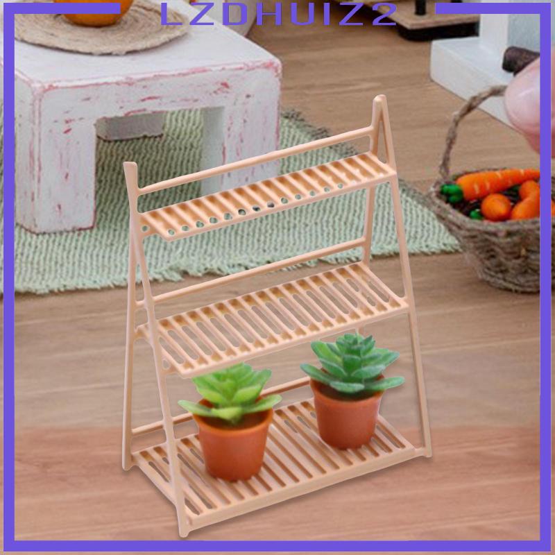 Giá Đỡ Hoa 3 Tầng Trang Trí Nội Thất Cho Nhà Búp Bê