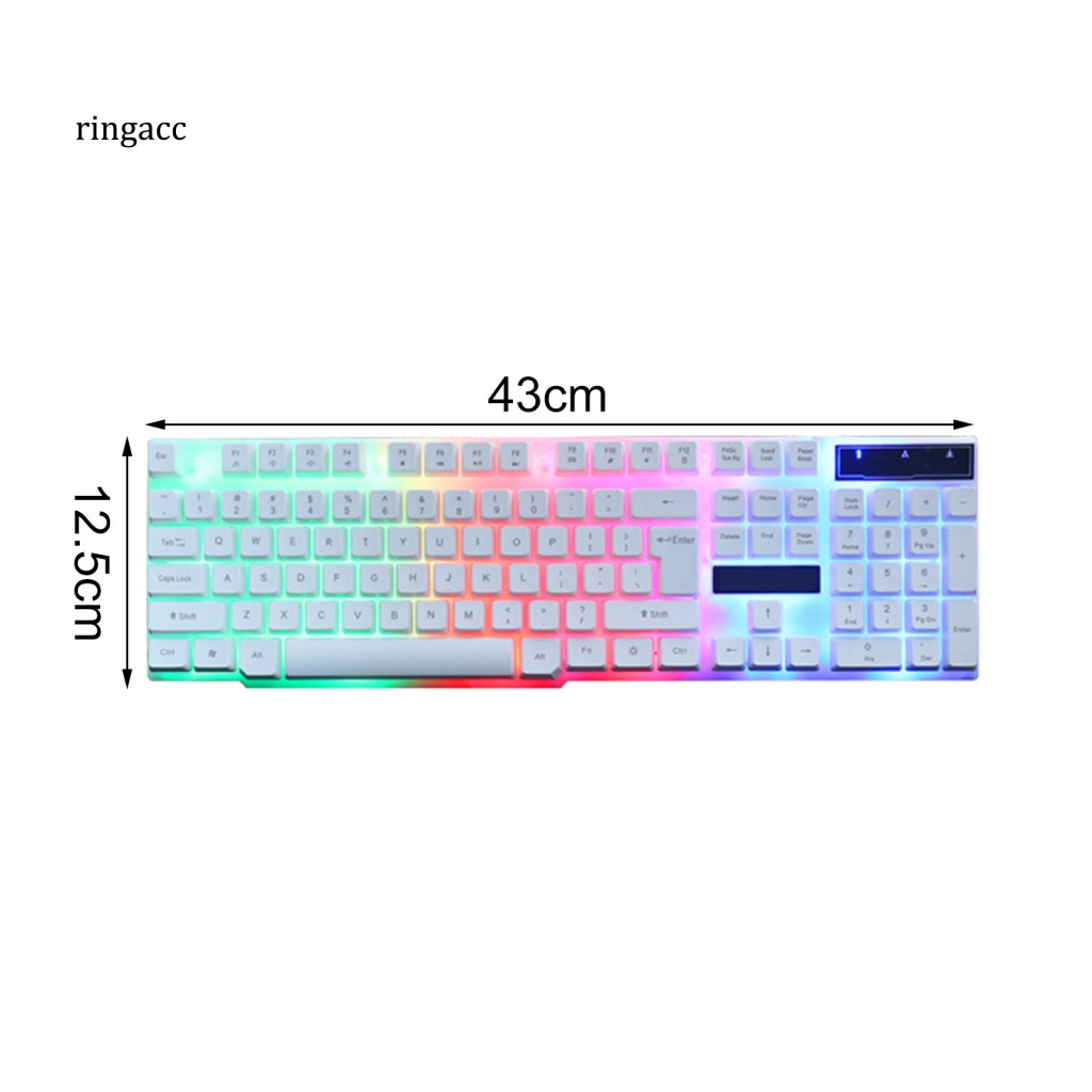 Bộ Bàn Phím Và Chuột RGA 1 Bộ TX30 3D Có Dây Đèn Nền Nhiều Màu Siêu Mỏng Chống Trượt Tiện Dụng Cho Gia Đình