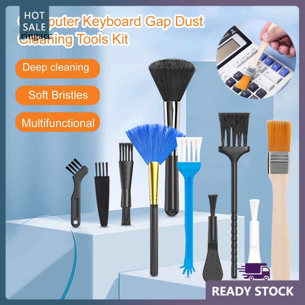 Set 10 Cọ Vệ Sinh Bàn Phím Máy Tính Mềm Mại Chống Tĩnh Điện Đa Năng