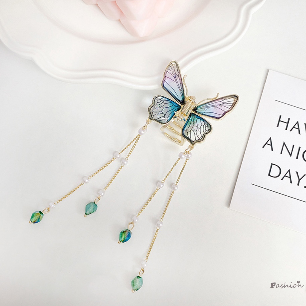 Kẹp Tóc Hình Bướm Đính Ngọc Trai Nhân Tạo Thời Trang