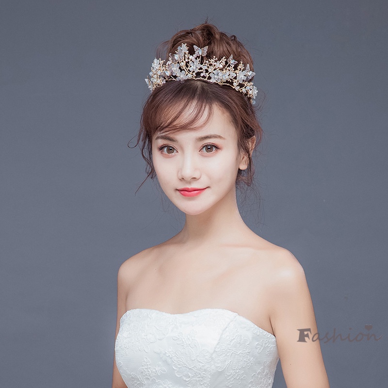 Băng Đô Cài Tóc Hình Vương Miện Cho Cô Dâu