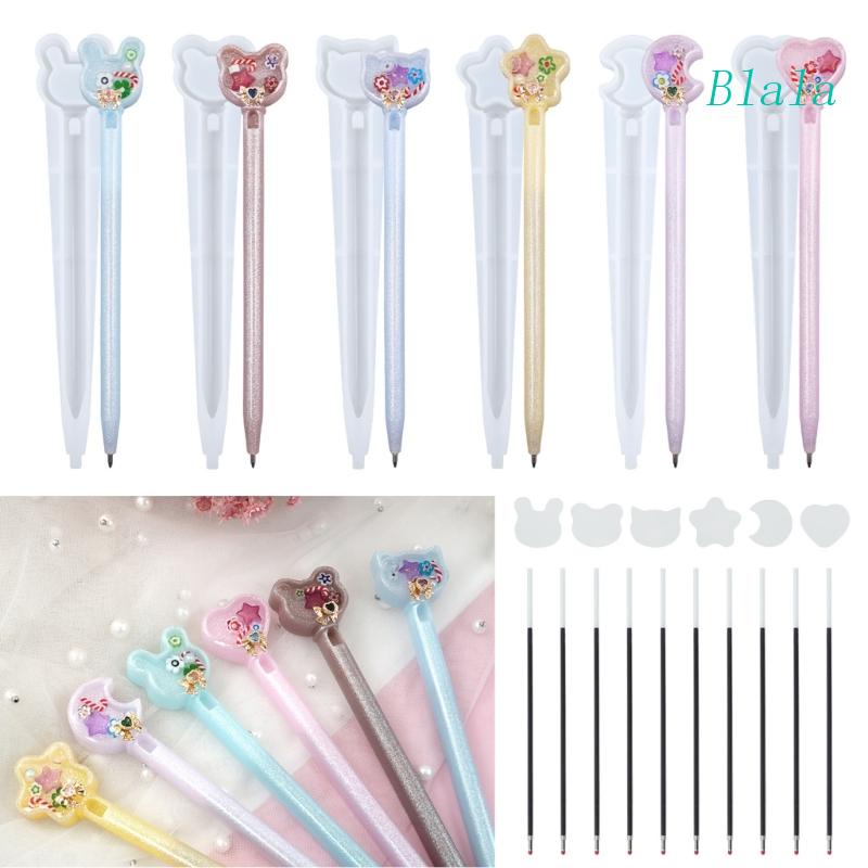 Khuôn Silicone Làm Bút Bi Hình Động Vật / Trăng Sao / Trái Tim
