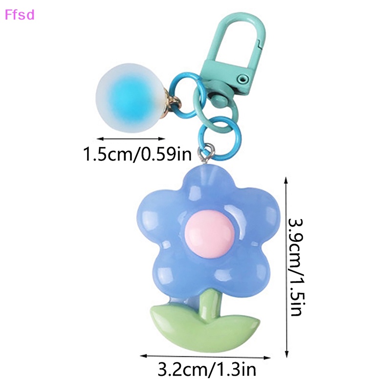 Móc Khóa Bóng Tròn Hình Hoa Dễ Thương Trang Trí Ba Lô / Túi Xách / Xe Hơi