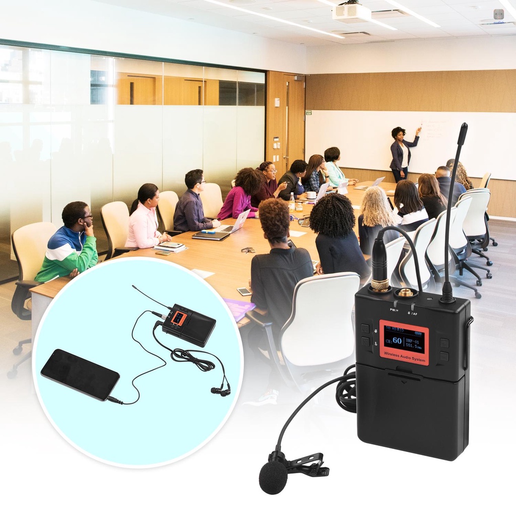 Hệ Thống Micro Lavalier Không Dây UHF 60 Kênh Cho Máy Quay DSLR / Điện Thoại Thông Minh / Máy Tính Bảng / Máy Ghi Âm