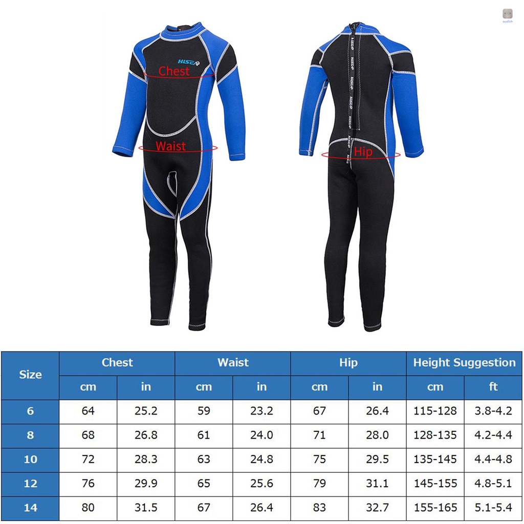 Bộ Đồ Bơi Lặn Một Mảnh Tay Dài Có Khóa Kéo Nhanh Khô Dành Cho Bé Trai Gái