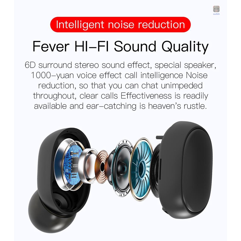 Tai Nghe Nhét Tai E6S BT5.0 6mm Kèm Hộp Sạc 280mAh