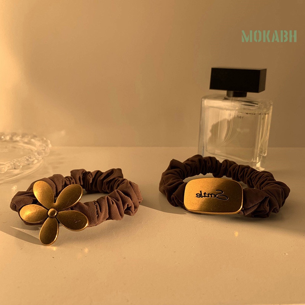 Dây Cột Tóc Đuôi Ngựa Họa Tiết Bông Hoa Thiết Kế Tối Giản Tinh Tế Dùng Hàng Ngày