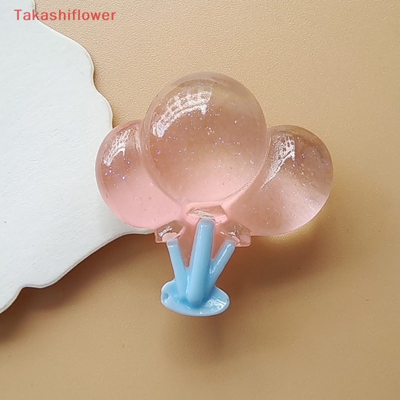 Set 10 Bong Bóng Trong Suốt Bằng Nhựa Phát Sáng Trang Trí Đồ Trang Sức Thủ Công DIY