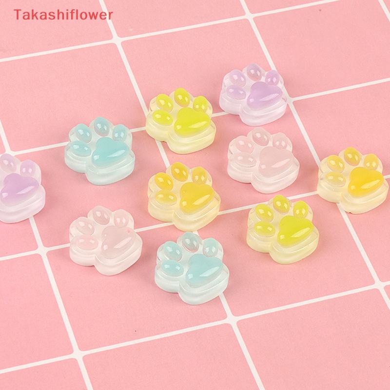 Bộ 5 Móng Vuốt Mèo Dạ Quang Bằng Nhựa Resin Màu Sắc Ngẫu Nhiên DIY