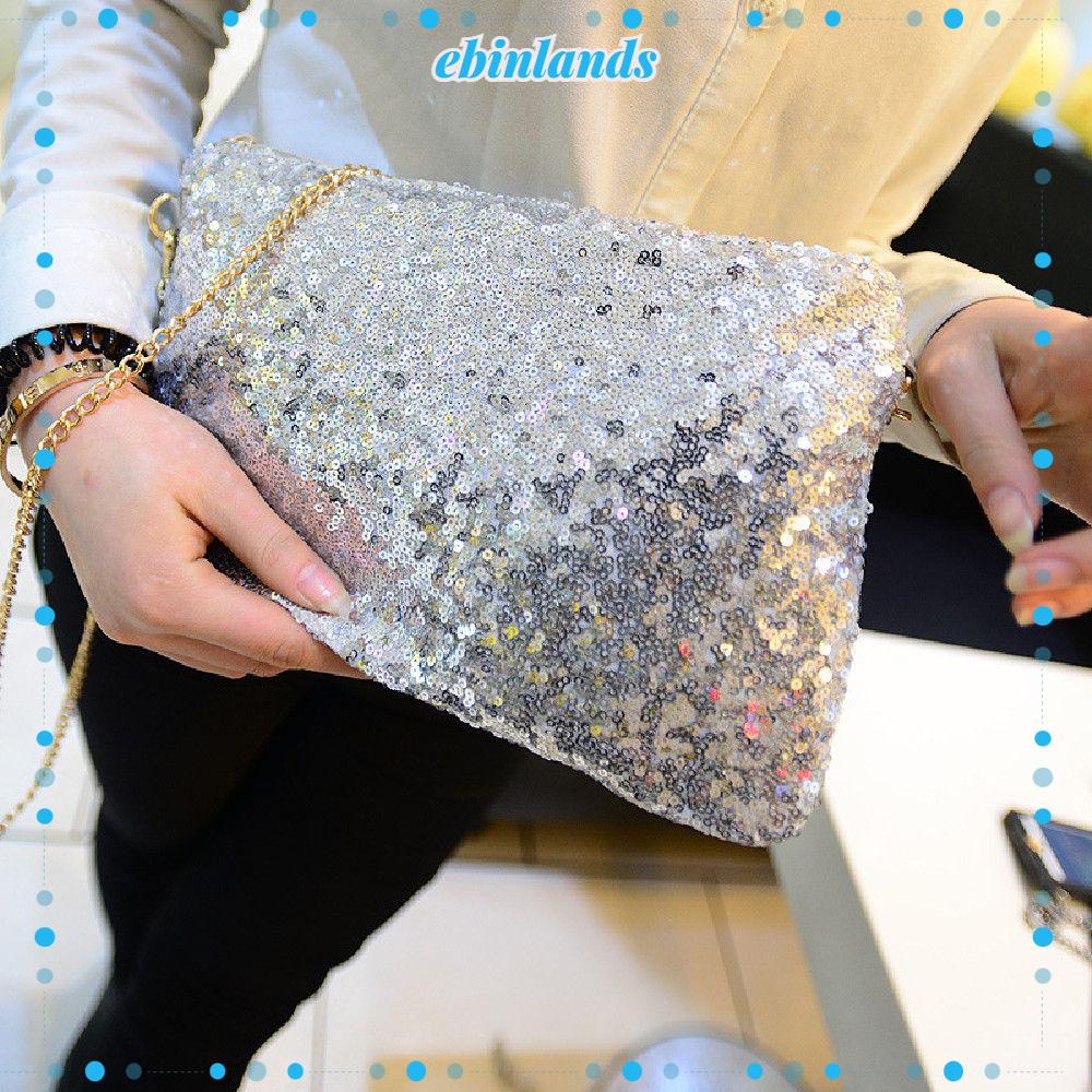 Túi Đeo Vai Đính Kim Sa Lấp Lánh Thời Trang Phong Cách Châu Âu