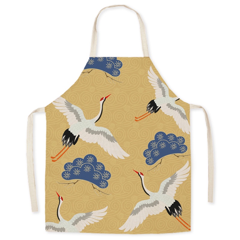 FUJIFILM Tạp Dề Nấu Ăn Không Tay Bằng Vải Lanh Ukiyo-e Phong Cách Nhật Bản