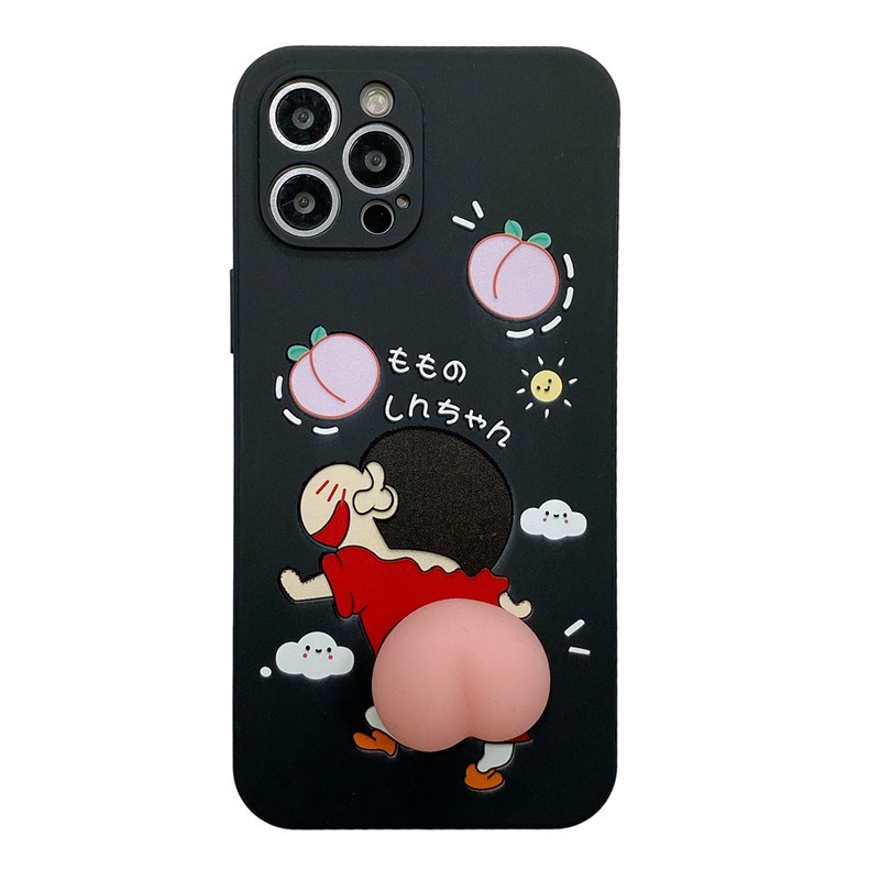 Ốp Điện Thoại Silicon In Hình Cậu Bé Bút Chì Cho IPhone 14 13 12 11 7 8 Pro Max XS XR 8 7 14 Plus