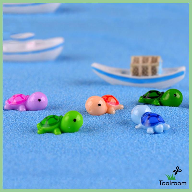 Set 5 Mô Hình Rùa Mini Trang Trí Tiểu Cảnh Sân Vườn