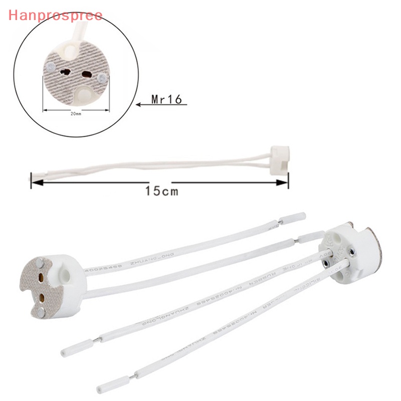 Bộ 5 Giá Đỡ Bóng Đèn G5.3 GU5.3 MR16 Bằng Sứ Có Dây Nối Tiện Dụng