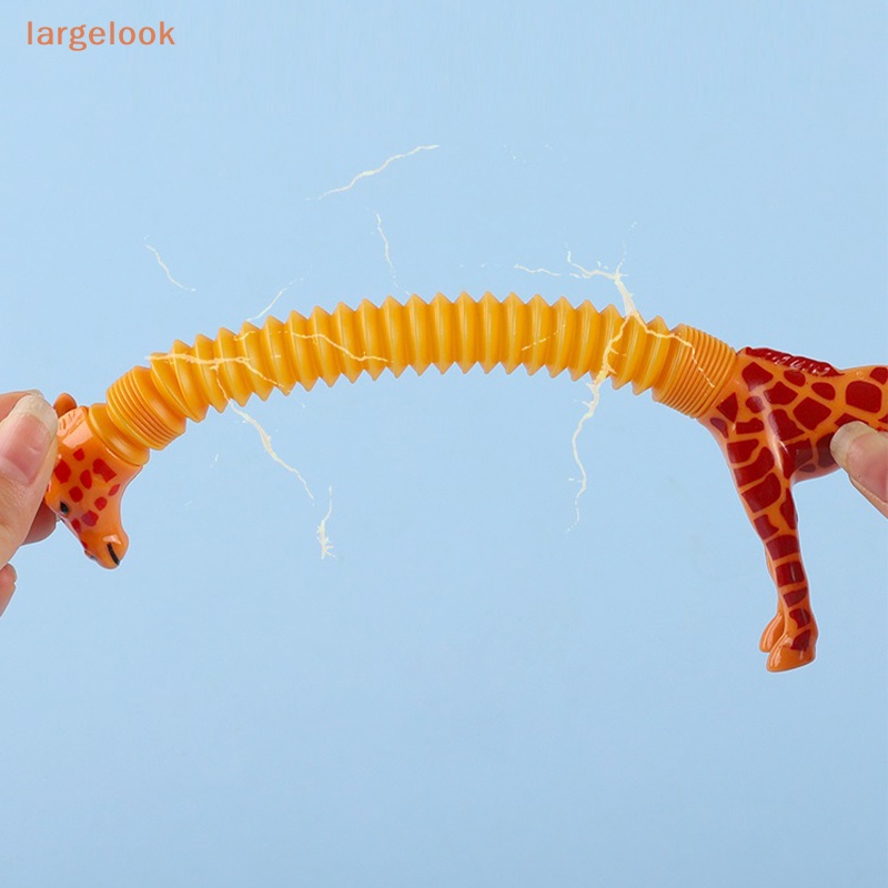 [Biglook] Đồ Chơi Xếp Hình Ống Co Giãn Hình Hươu Cao Cổ Ống Dẫn Đèn LED Có Thể Thu Gọn