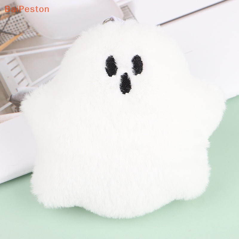 [BaiPeston] Móc Khóa Búp Bê Ma Nhồi Bông Mềm Mại Màu Trắng Làm Quà Halloween