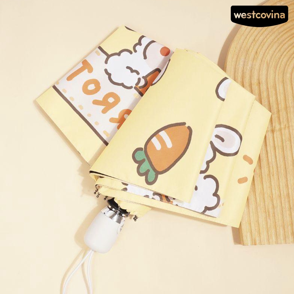 [COD]☁1 Bộ Dù Gấp Ba Khúc Chống Tia UV / Nắng / Mưa Tự Động Mini Bỏ Túi Tiện Dụng