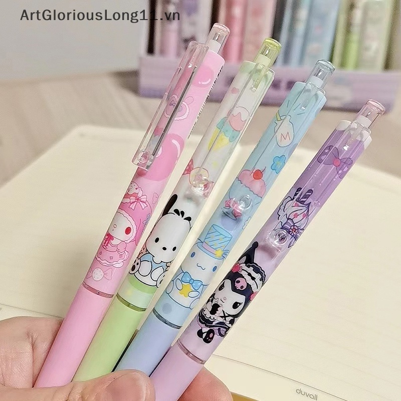 SANRIO 1 Bộ Bút Chì Cơ Tự Động Họa Tiết Hoạt Hình Dễ Thương Cho Học Sinh