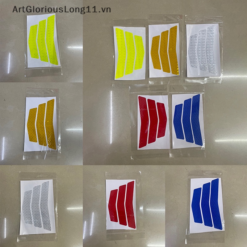 FENDER Set 3 Miếng Dán Phản Quang Cảnh Báo Hình Mũi Tên / Đuôi Xe Máy