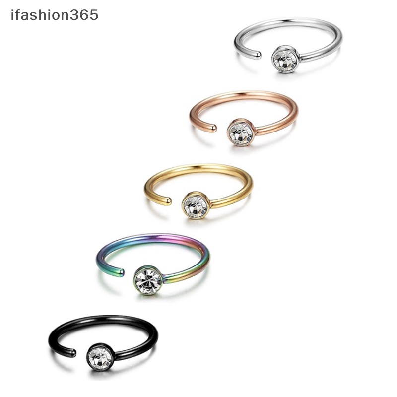 1 Khuyên Mũi Tròn Dạng Kẹp Bằng Thép Thời Trang Cho Nữ ifashion365