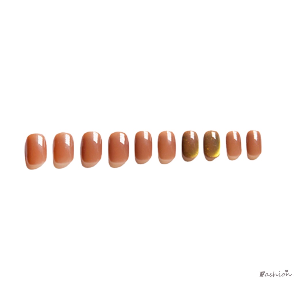 Móng Tay Giả Tròn Màu Sắc Nhã Nhặn Thời Trang