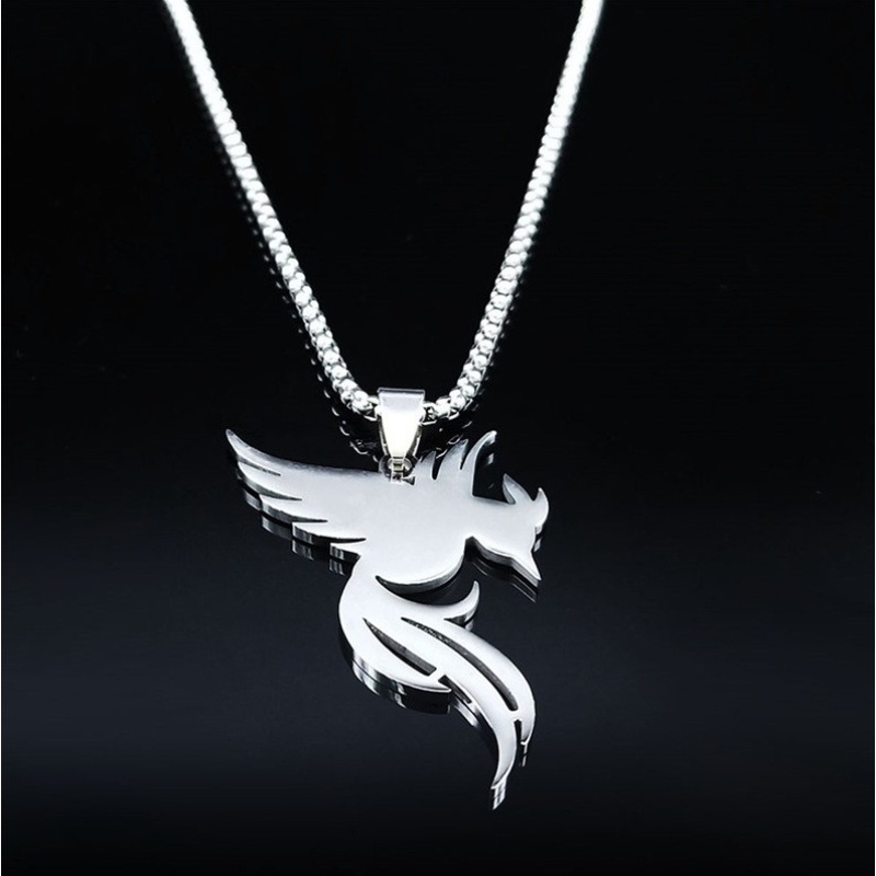 Vòng cổ Bạc S925 Mặt Hình Chim Ruồi Bằng Thép Không Gỉ Phong Cách Hip Hop Cho Nam Và Nữ