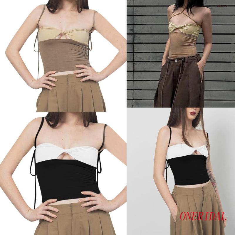 Áo Hai Dây Ôm Dáng Hở Lưng Phong Cách Gợi Cảm Cho Nữ