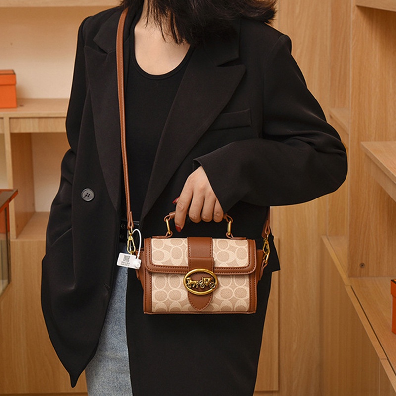 Túi Đeo Chéo Hình Vuông Cỡ Nhỏ Phong Cách retro Pháp Thời Trang Cao Cấp Cho Nữ