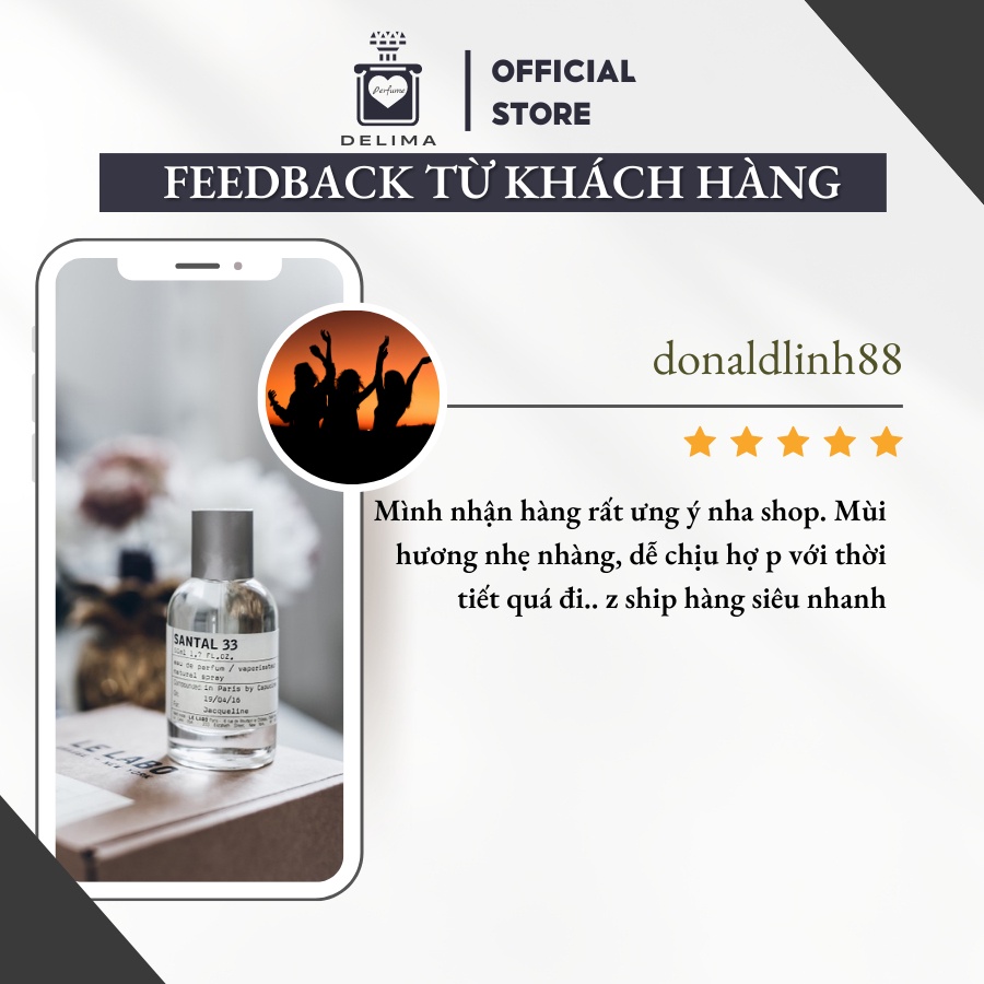 Nước hoa nam nữ Le Labo Santal 33 chiết 10ml chính hãng - Delimaperfume