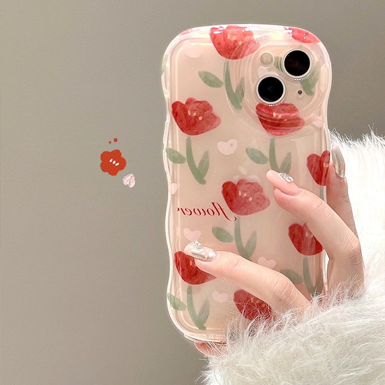 Ốp Điện Thoại Mềm Trong Suốt Chống Rơi Chống Sốc Họa Tiết Hoa Cho iPhone 14 13 12 11 Pro Max 14 Plus
