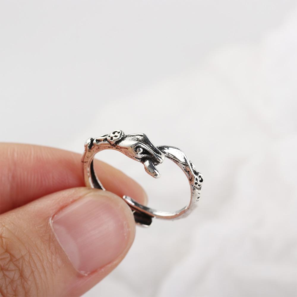 Nhẫn Hở Chạm Khắc Phong Cách Punk Cổ Điển Thời Trang Cho Nam Và Nữ