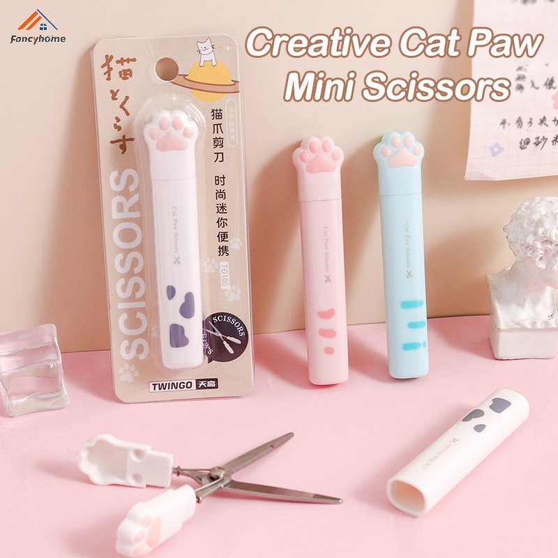 Kéo Cắt Giấy Mini Gấp Gọn Họa Tiết Hoạt Hình Dễ Thương