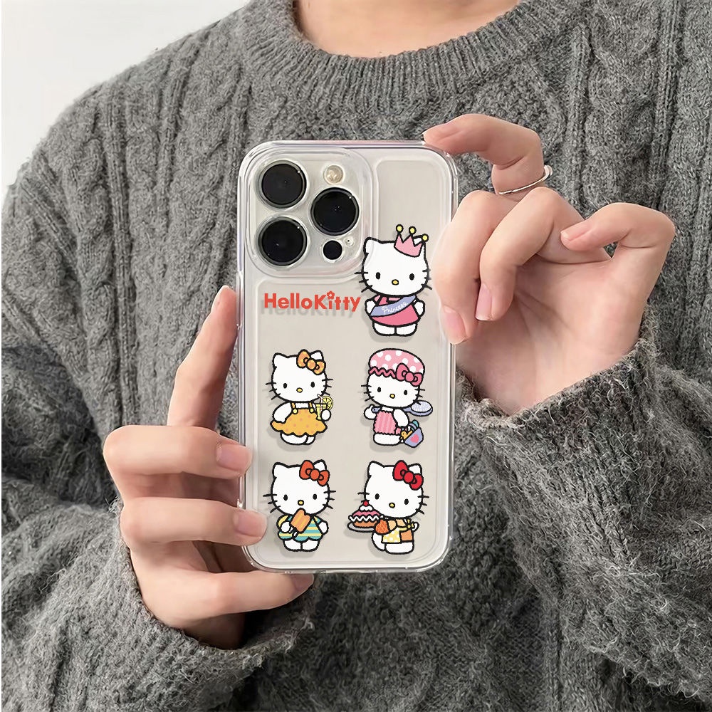 ✅Ốp Điện Thoại Dẻo Họa Tiết Hoạt Hình Hello Kitty Dễ Thương Cho Iphone12 14Promax7811 Style 6In13Plus