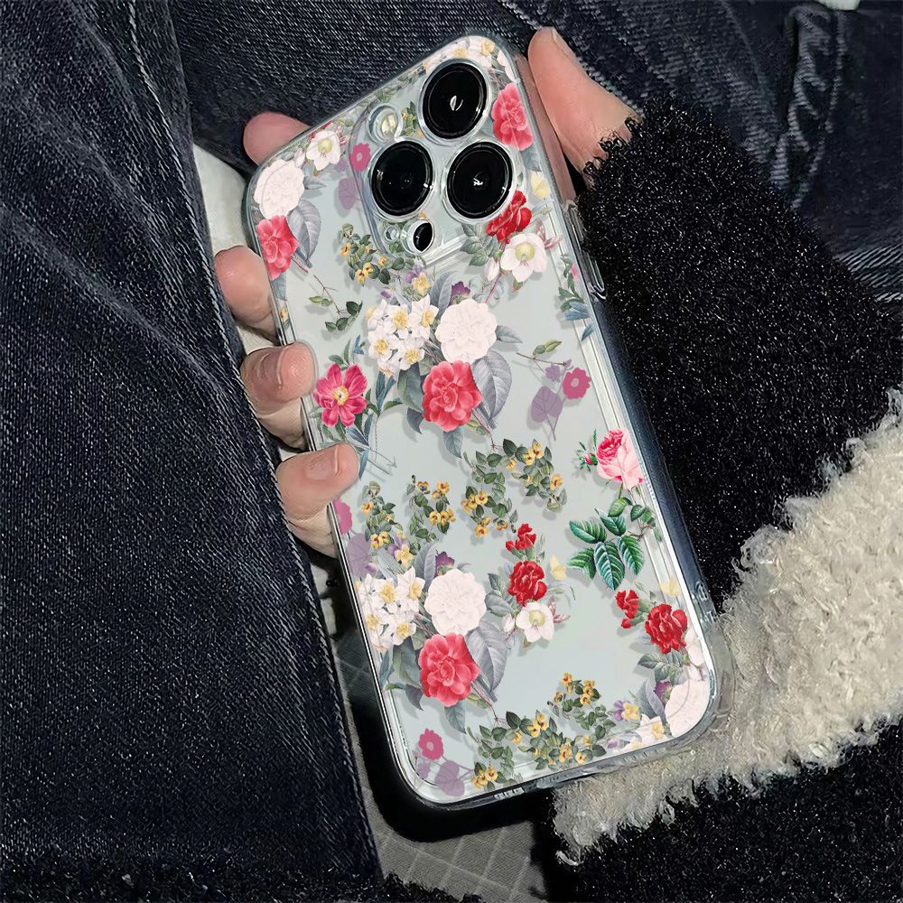 ✅Ốp Điện Thoại Mềm Chống Sốc Phong Cách Retro Cho Iphone 13iphone12 Safflower 78 11 14Promax6In plus 5TK8