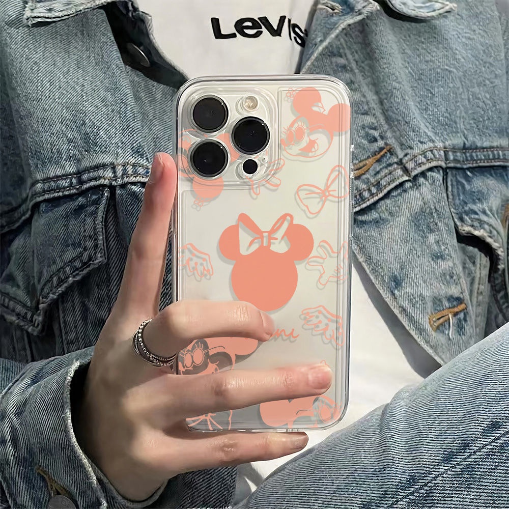 ✅Ốp Điện Thoại Dẻo Họa Tiết Hoạt Hình Minnie Dễ Thương Chống Sốc Cho Iphone13 6In 78 11iPhone12 plus Apple 14pro 0OXS