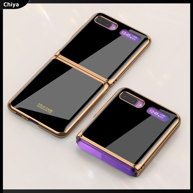 Ốp Điện Thoại Mặt Kính Cường Lực Gập Lại Được Cho Galaxy Z Flip