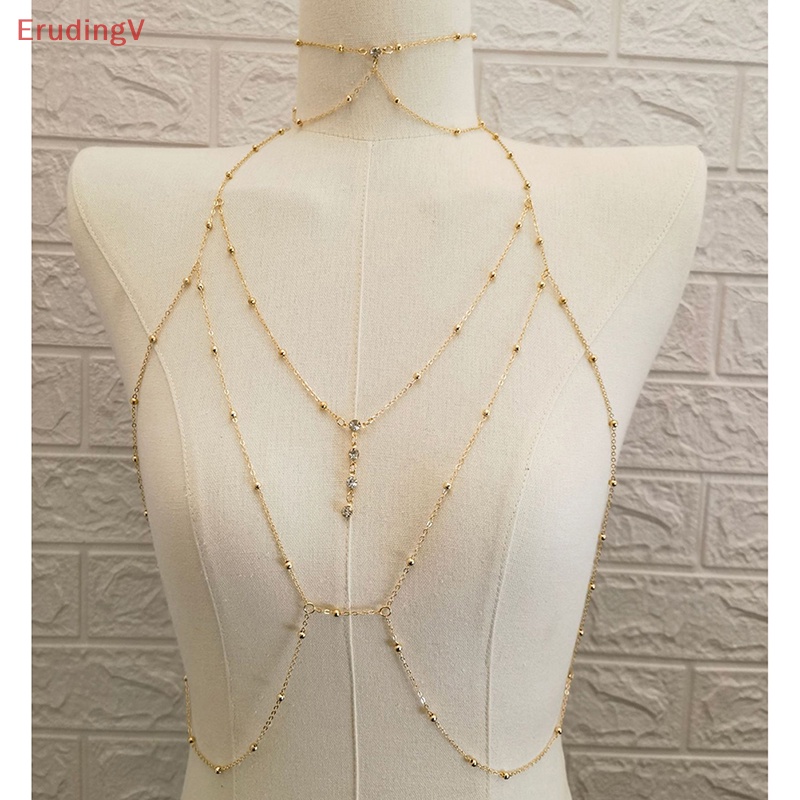 [ErudingV] Dây Chuyền Cơ Thể Bằng Kim Loại Dạng Chuỗi Đính Pha Lê Trang Sức Gợi Cảm Thời Trang Cho Nữ [Mới]