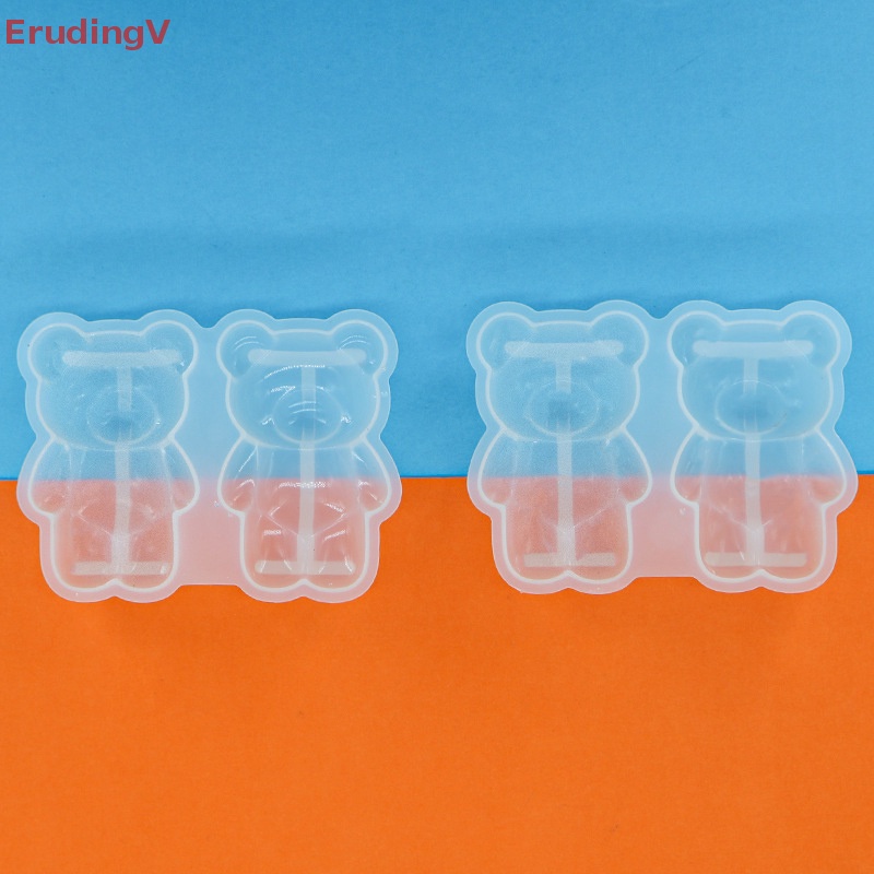 Khuôn Silicone Làm Mặt Dây Chuyền / Bông Tai / Móc Khóa Hình Chú Gấu Nhỏ Xinh