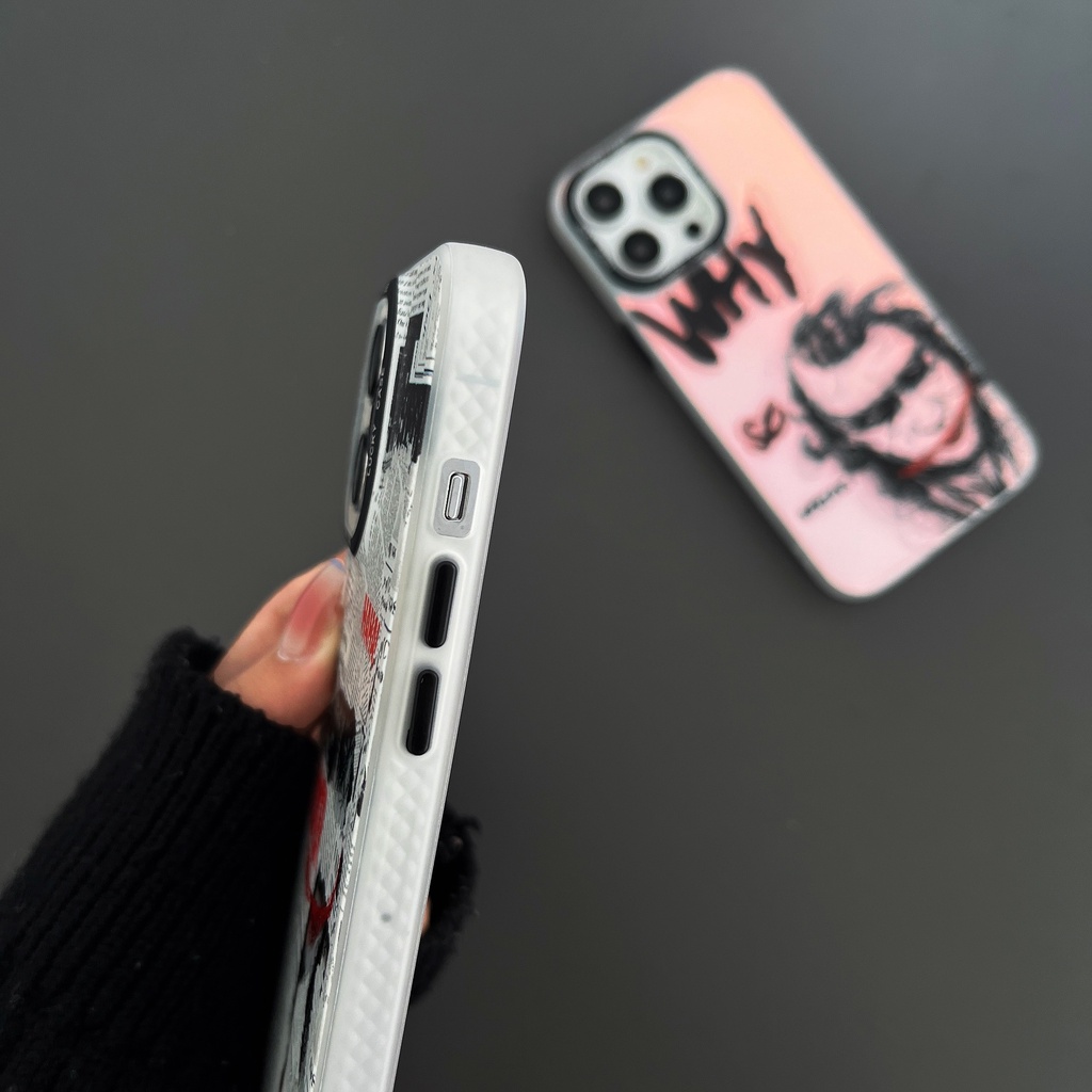 Ốp Điện Thoại TPU Mềm Trong Suốt Hai Mặt Chống Rơi Họa Tiết Nhãn Hiệu Chú Hề Cho iPhone 14 13 12 11 Pro Max