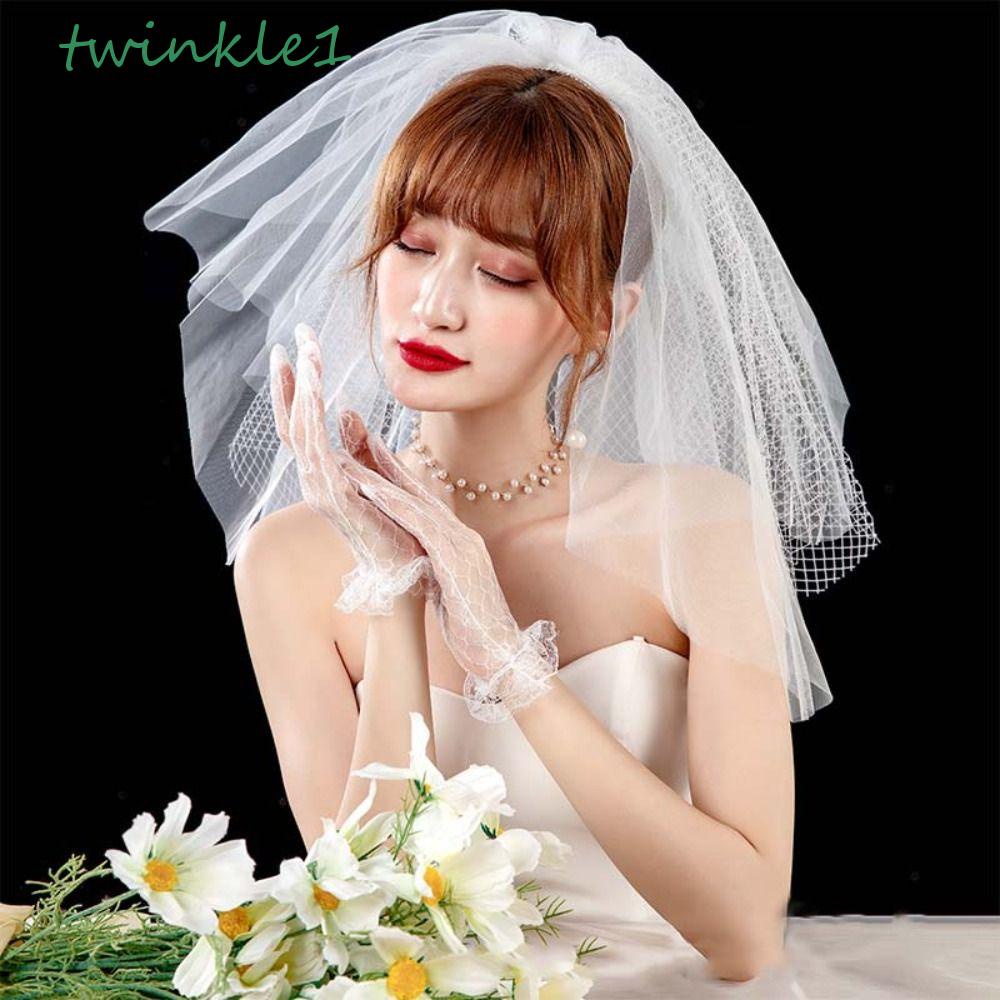 Găng Tay Lưới Hóa Trang Sang Trọng Cho Cô Dâu