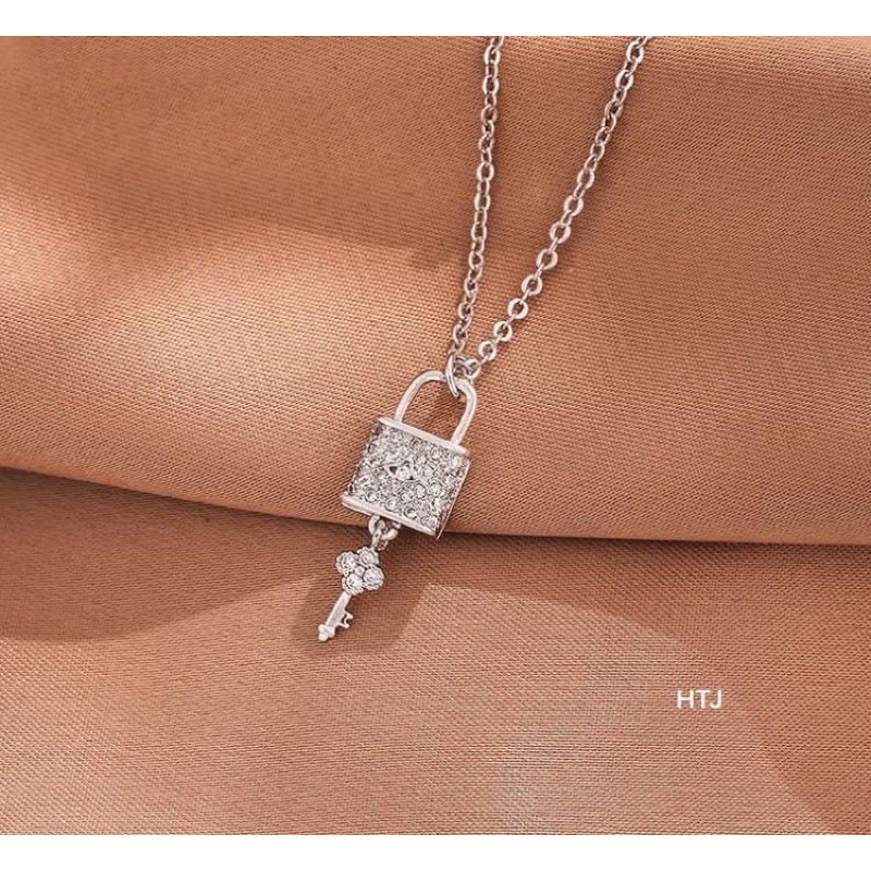 Dây chuyền nữ chìa khoá tình yêu đính đá nhân tạo chuẩn bạc ta - Anchi jewelry