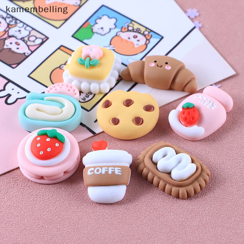 Kamembelling Set 5 Kẹp Hình Trái Cây Dễ Thương Bằng Resin Trang Trí Ốp Điện Thoại / Tủ Lạnh DIY