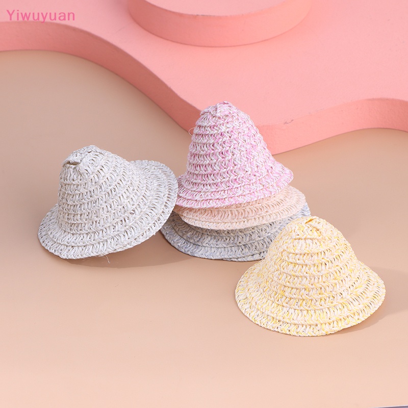 < Yiwuyuan > Nón Rơm Mini Đan Tay Trang Trí Nhà Búp Bê Thu Nhỏ Mới
