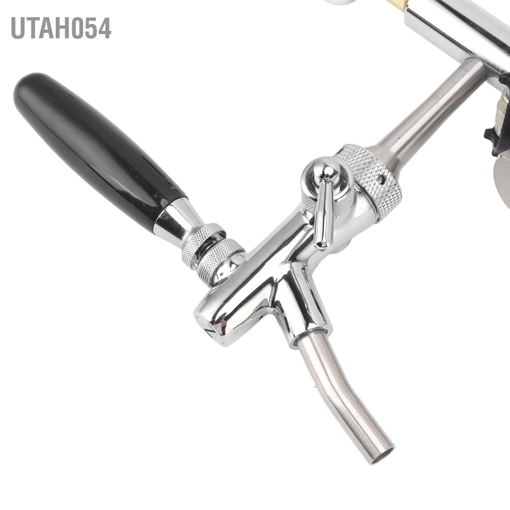 Utah054 Máy bơm bia tiệc tùng 4in thùng bằng đồng thau thép không gỉ Có thể tái sử dụng tươi Kegerator với hồ đo áp suất cho quán bar dã ngoại tại nhà