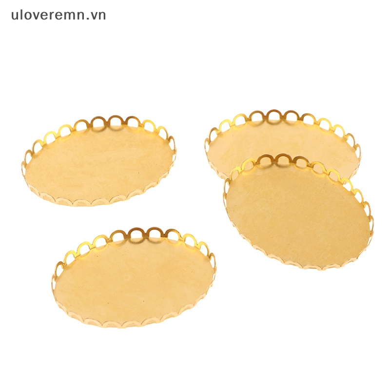 Set 2 Khay Kim Loại Mini Trang Trí Nhà Búp Bê